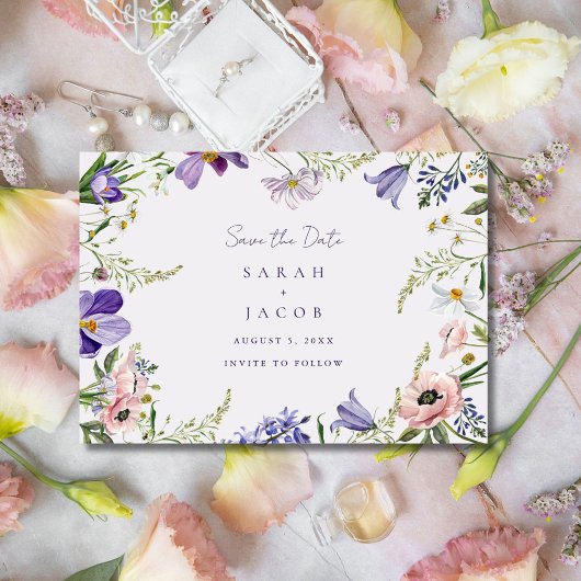 Save The Date Mariage photo Fleur sauvage du jardin
