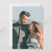 Save The Date Mariage Photo Floral Aquarelle Rose Moderne Élégan (Dos)