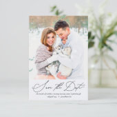 Save The Date Mariage photo floral doux et aéré (Debout devant)