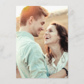 Save The Date Mariage photo floral moderne Eucalyptus Lavender (Dos)