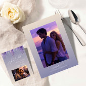 Save The Date Mariage Photo Floral Violet Dégradé Caprice 2