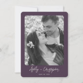 Save The Date Mariage photo flore végétale violet minimal (Devant)