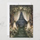 Save The Date Mariage photo Forêt enchantée Canopée romantique (Devant)