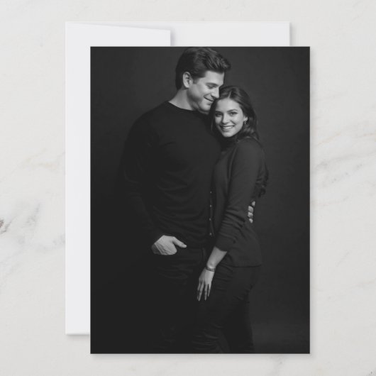 Save The Date Mariage photo Forêt enchantée Canopée romantique (Dos)