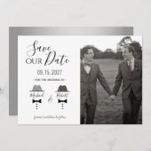 Save The Date Mariage photo Gay (Devant / Derrière)