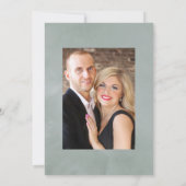 Save The Date Mariage photo géométrique Eucalyptus Sauge argenté (Dos)