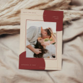 Save The Date Mariage photo géométrique moderne beige en ligne