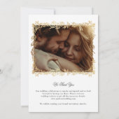 Save The Date Mariage photo Gold Botanical Frame (Dos)