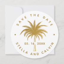 Mariage photo Gold Tropical Palm Tree