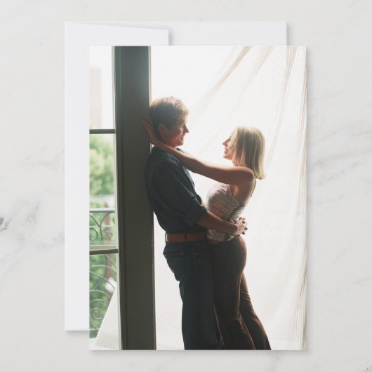 Save The Date Mariage photo Greenery Black Gold Arch (Dos)