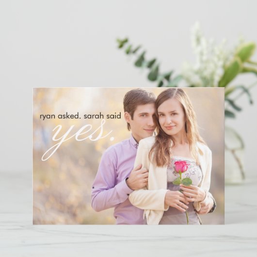 Save The Date Mariage Photo Grey Enregistrer la date (Debout devant)