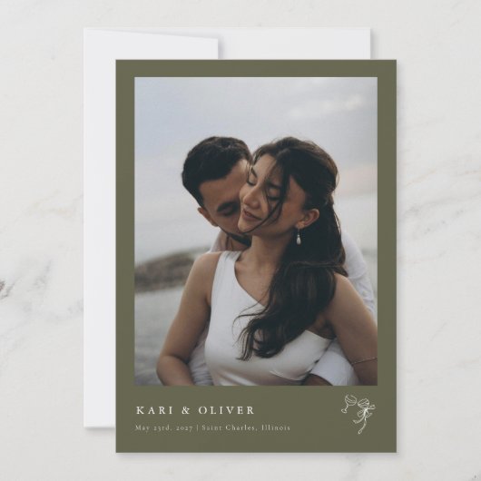 Save The Date Mariage photo HEIDI Olive (Devant)