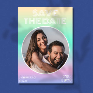 Save The Date Mariage photo Holographique moderne