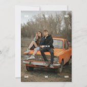 Save The Date Mariage photo intégral rétroactif minimal (Devant)