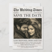 Save The Date Mariage Photo Journal Unique Élégant Amusant (Devant)