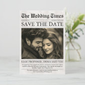 Save The Date Mariage Photo Journal Unique Élégant Amusant (Debout devant)