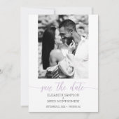 Save The Date Mariage photo Lavender (Devant)