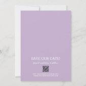 Save The Date Mariage photo Lavender (Dos)