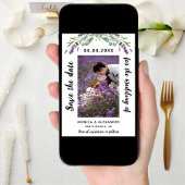 Save The Date Mariage photo Lavender eucalyptus Enregistrer la d