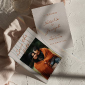Save The Date Mariage photo manuscrit de l'automne Earthy Retro