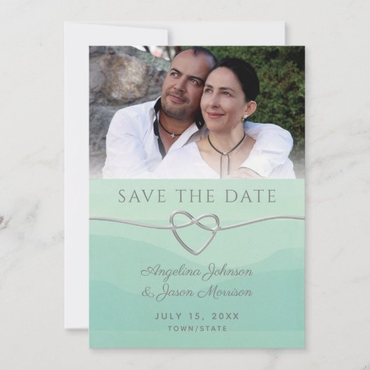 Save The Date Mariage photo Menthe (Devant)