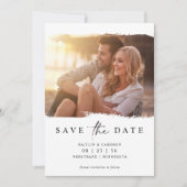 Save The Date Mariage photo minimal moderne Enregistrer la date (Devant)