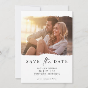 Save The Date Mariage photo minimal moderne Enregistrer la date