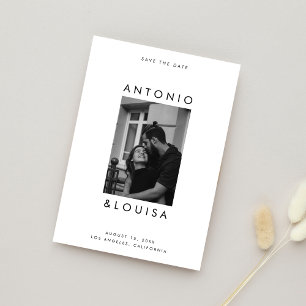Save The Date Mariage Photo Minimaliste