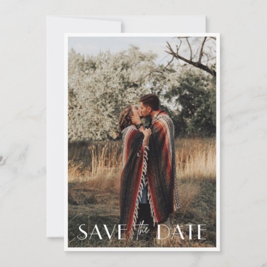 Save The Date Mariage photo minimaliste (Devant)