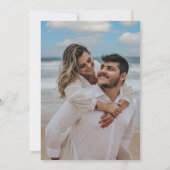 Save The Date Mariage Photo Minimaliste Ivory Bliss  (Dos)