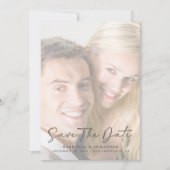 Save The Date Mariage photo minimaliste manuscrit (Devant)