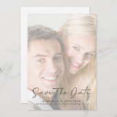 Save The Date Mariage photo minimaliste manuscrit (Devant / Derrière)