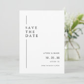 Save The Date Mariage photo minimaliste moderne (Debout devant)
