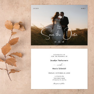 Save The Date Mariage photo minimaliste moderne