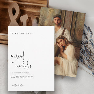 Save The Date Mariage photo minimaliste moderne