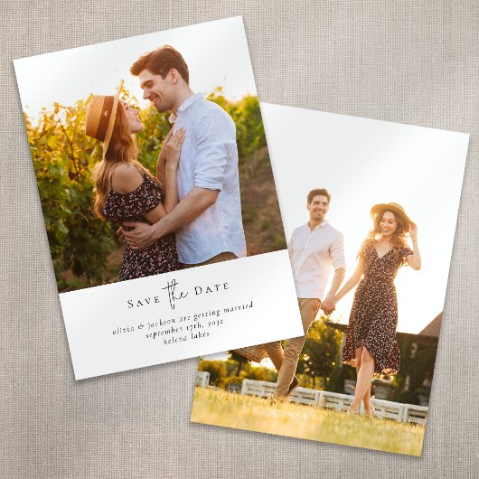 Save The Date Mariage photo minimaliste moderne