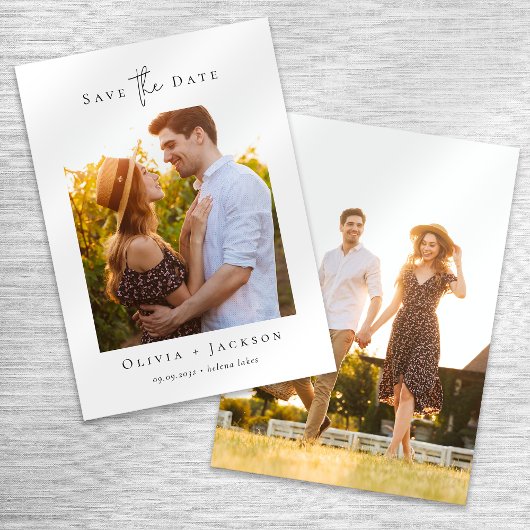 Save The Date Mariage photo minimaliste moderne