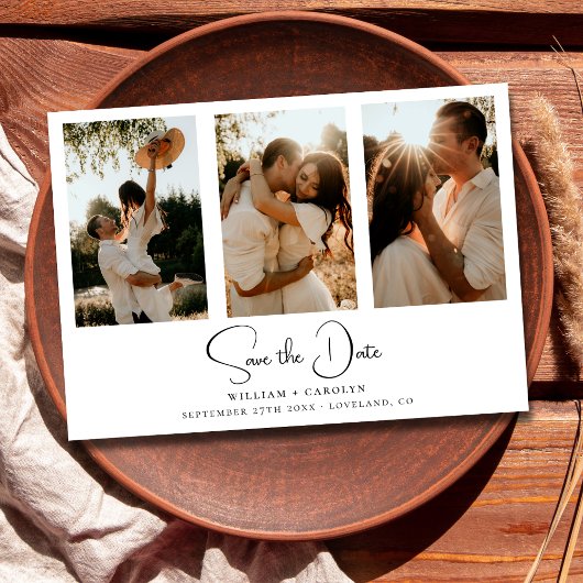 Save The Date Mariage photo minimaliste simple