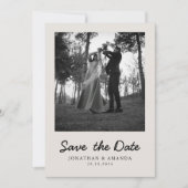 Save The Date Mariage photo minimaliste simple beige (Devant)