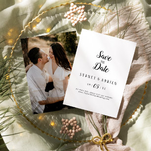 Save The Date Mariage photo minimaliste simple Enregistrer la da