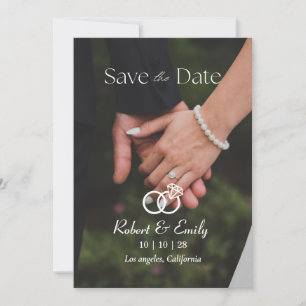Save The Date Mariage photo minimaliste simple et élégant