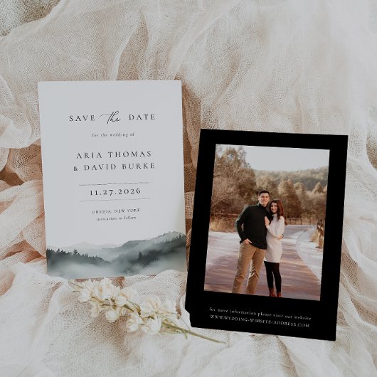 Save The Date Mariage photo Misty Mountain