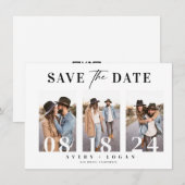 Save The Date Mariage Photo Moderne  (Devant / Derrière)