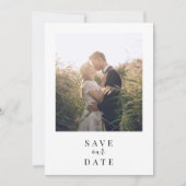 Save The Date Mariage photo moderne à cadre blanc (Devant)