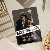 Save The Date Mariage photo moderne amusant
