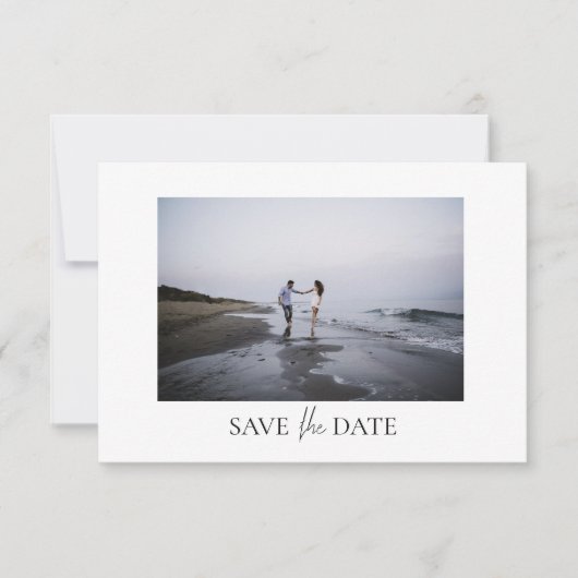 Save The Date Mariage Photo moderne Appartement Enregistrer la c (Devant)