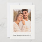 Save The Date Mariage photo moderne Black Wavy Frame (Dos)