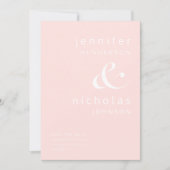 Save The Date Mariage photo moderne Blush Pink (Devant)