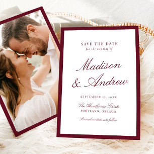 Save The Date Mariage photo moderne bordeaux