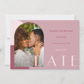 Save The Date Mariage photo moderne Burgundy Arch (Devant)